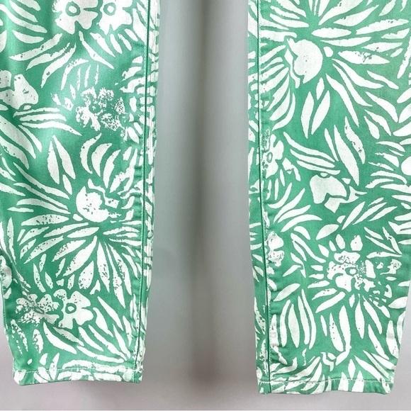 DVF Loves Current/Elliot Mint Tropical Floral The Classic Skinny Jean Size 28 - Picture 9 of 16